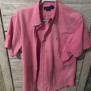 Ralph Lauren Men's Casual Pink Button Down Shirt